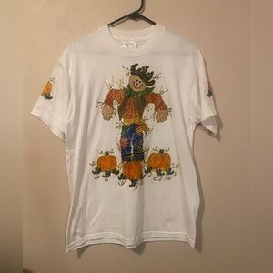 Handpainted Scarecrow Fall TShirt size large